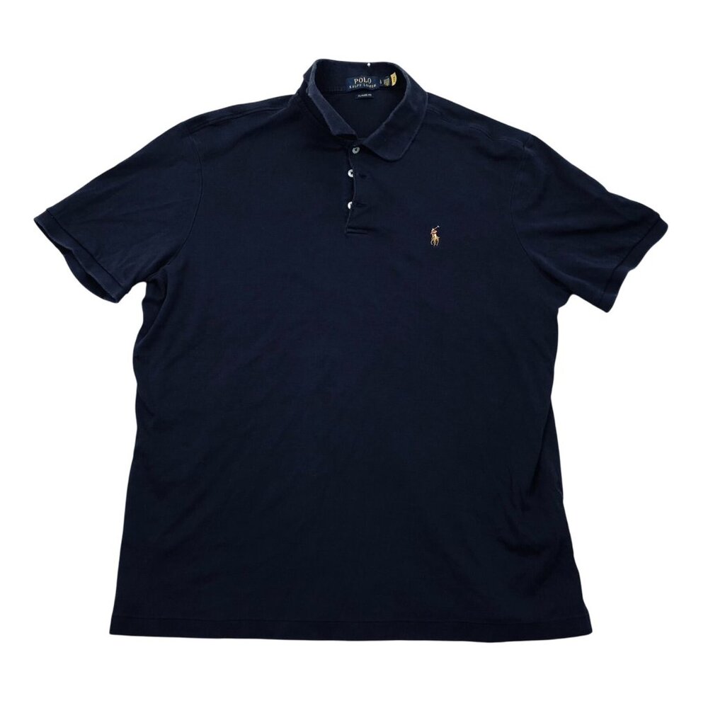 Polo Ralph Lauren Mens Polo Shirt Large Classic Fit Short Sleeve Flesh Pony Logo